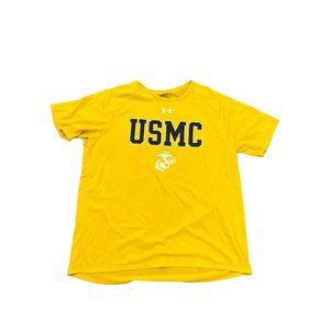 Under Armour United States Marines USMC Yellow Short Sleeve Tshirt Men's Size 2X